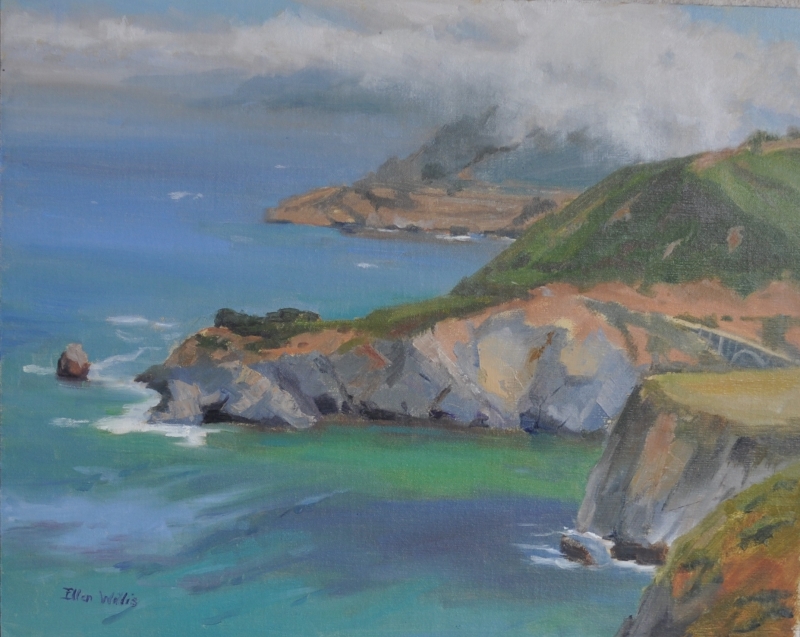 Fog Rising Over Garrapata by artist Ellen Wheelock Willis